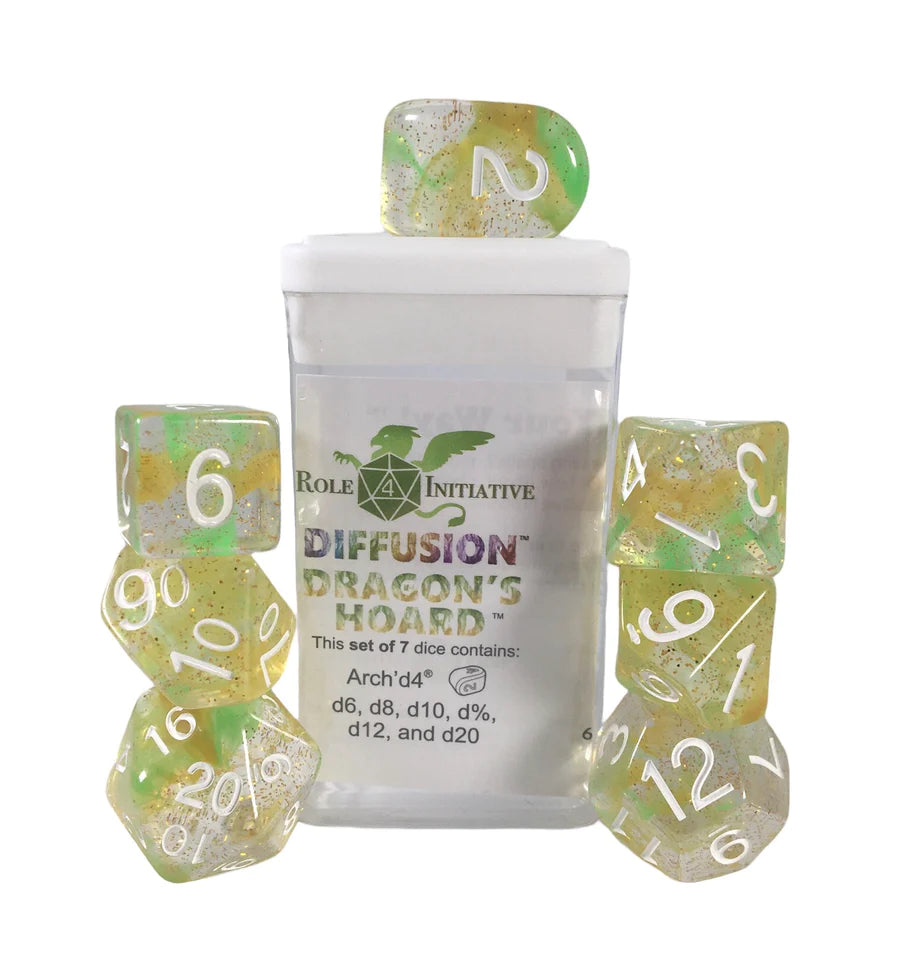 SET OF 7 DICE: DIFFUSION DRAGON'S HOARD W/ ARCH'D4 | CCGPrime