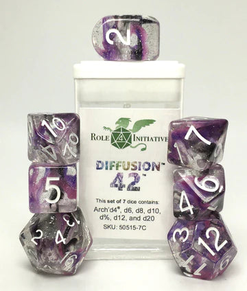 SET OF 7 DICE: DIFFUSION FORTY TWO W/ ARCH'D4 | CCGPrime