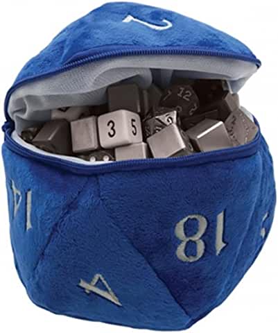 D20 Plush DICE Bag - BLUE | CCGPrime