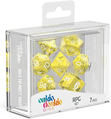 Oakie Doakie Dice RPG-Set Translucent Yellow | CCGPrime