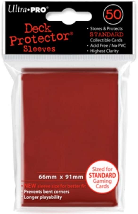 Ultra Pro Deck Protector Sleeves: Standard Size: RED | CCGPrime