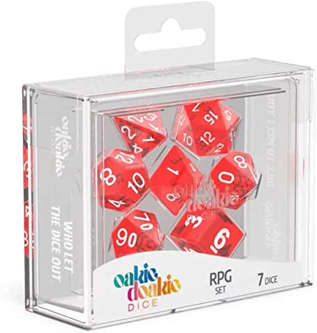 Oakie Doakie Dice RPG-Set Translucent Red | CCGPrime