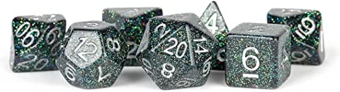 Metallic Dice Games LIC747 Polyhedral Astro Mica Dice Set, Multi Color - Set of 7 | CCGPrime