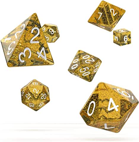 Oakie Doakie Dice RPG-Set Speckled Yellow | CCGPrime