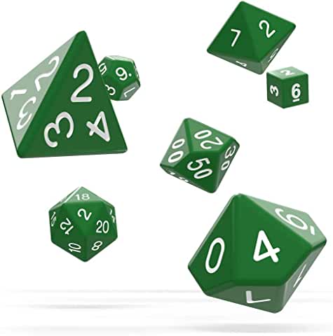 Oakie Doakie Dice RPG-Set Solid Green | CCGPrime