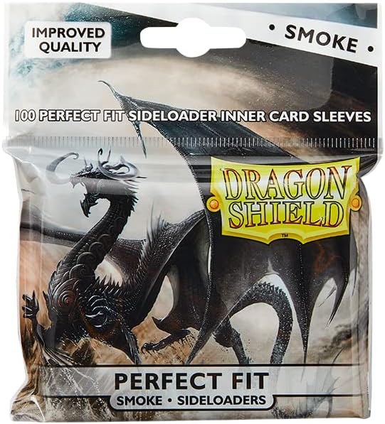 Dragon Shield Standard Size Card Sleeves – Perfect Fit Sideloader Smoke 100CT | CCGPrime