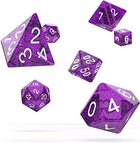Oakie Doakie Dice RPG Set Speckled - Purple (7) | CCGPrime
