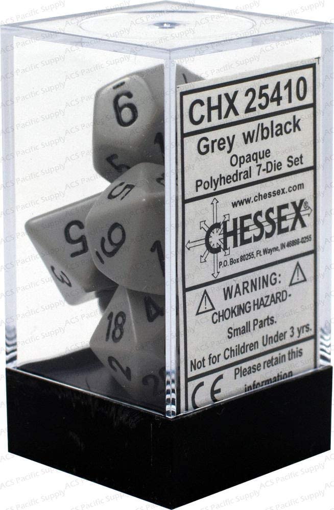Polyhedral Dice: Opaque Grey CHX25410 | CCGPrime