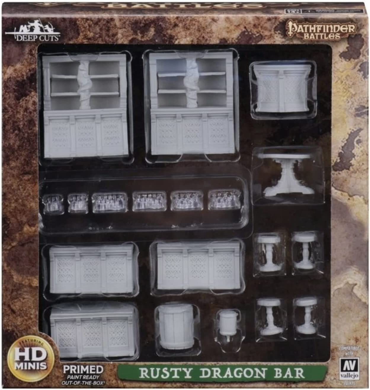 Pathfinder Battles Deep Cuts Unpainted Miniatures: Rusty Dragon Bar | CCGPrime