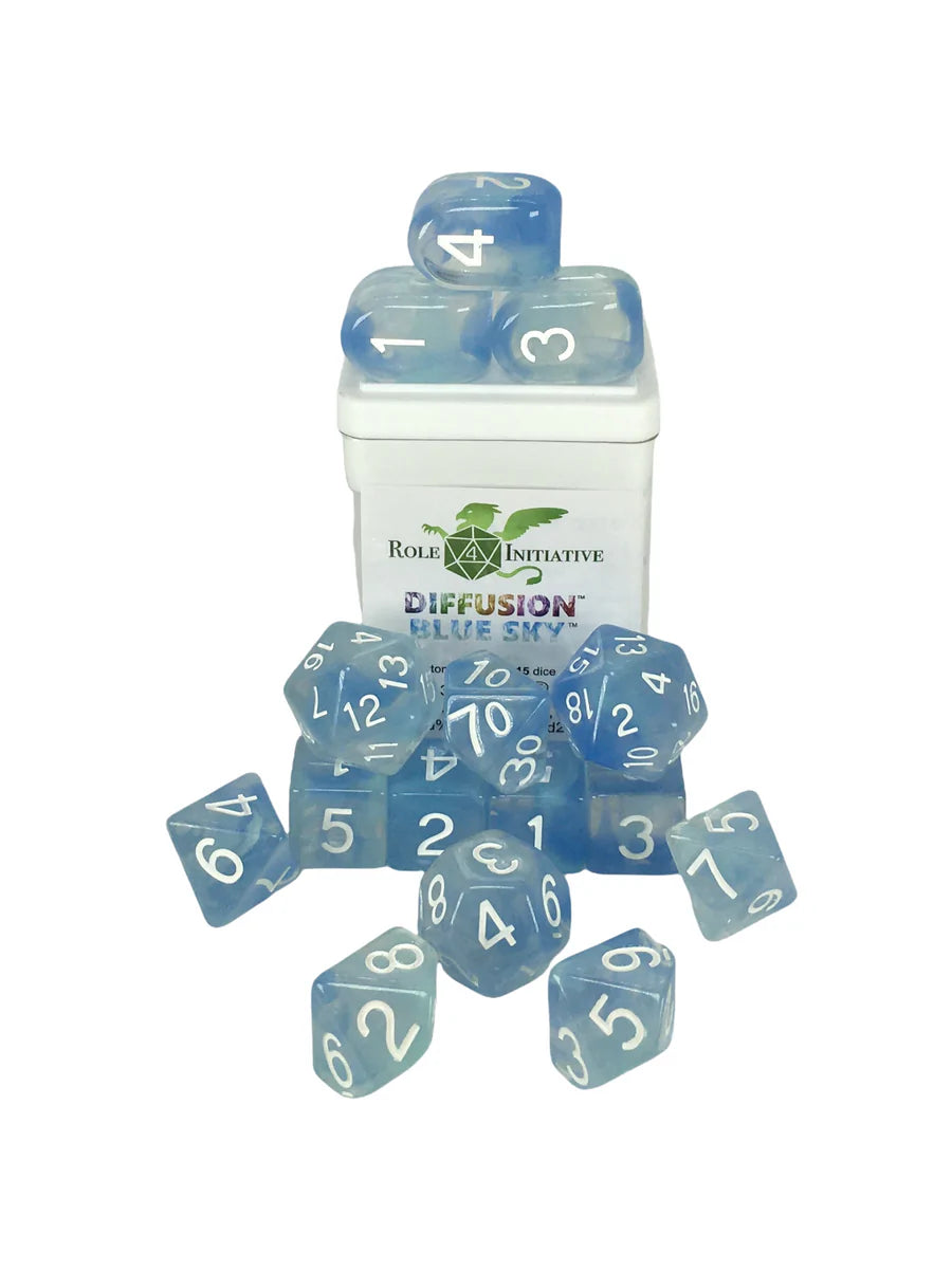Set of 7 Dice: Diffusion Blue Sky w/ Arch'd4 | CCGPrime