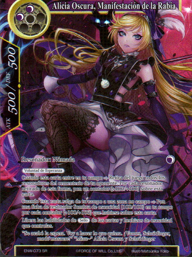 Dark Alice, Manifestation of Rage (Full Art) - Echoes of the New World (ENW) (Foreign) | CCGPrime
