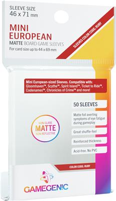 MATTE Sleeves: Mini European (46 x 71 mm) | CCGPrime